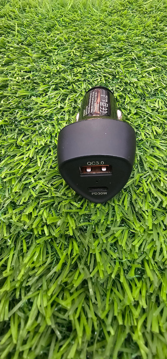 Elite Edge Car charger | 2-port premium | QC 3.0 Type A, PD 30w Type C port | Supreme build quality and power delivery | high quality product to have