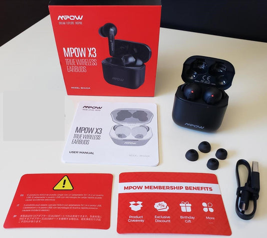 Mpow X3 Version 2.0 True Wireless Earbuds with Active Noise Cancellation and 4 Microphones With ANC