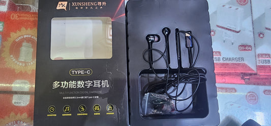 XUNGSHENG Type-C handfree | wired earphones for phones with Type-C port | affordable with excellent sound quality