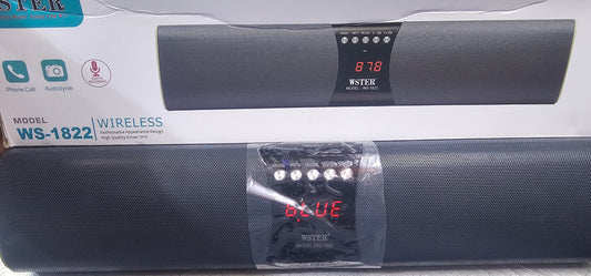 WSTER Ws-1822 Bluetooth Portable speaker | Sleek design | long battery life | amazing speaker with Mic |