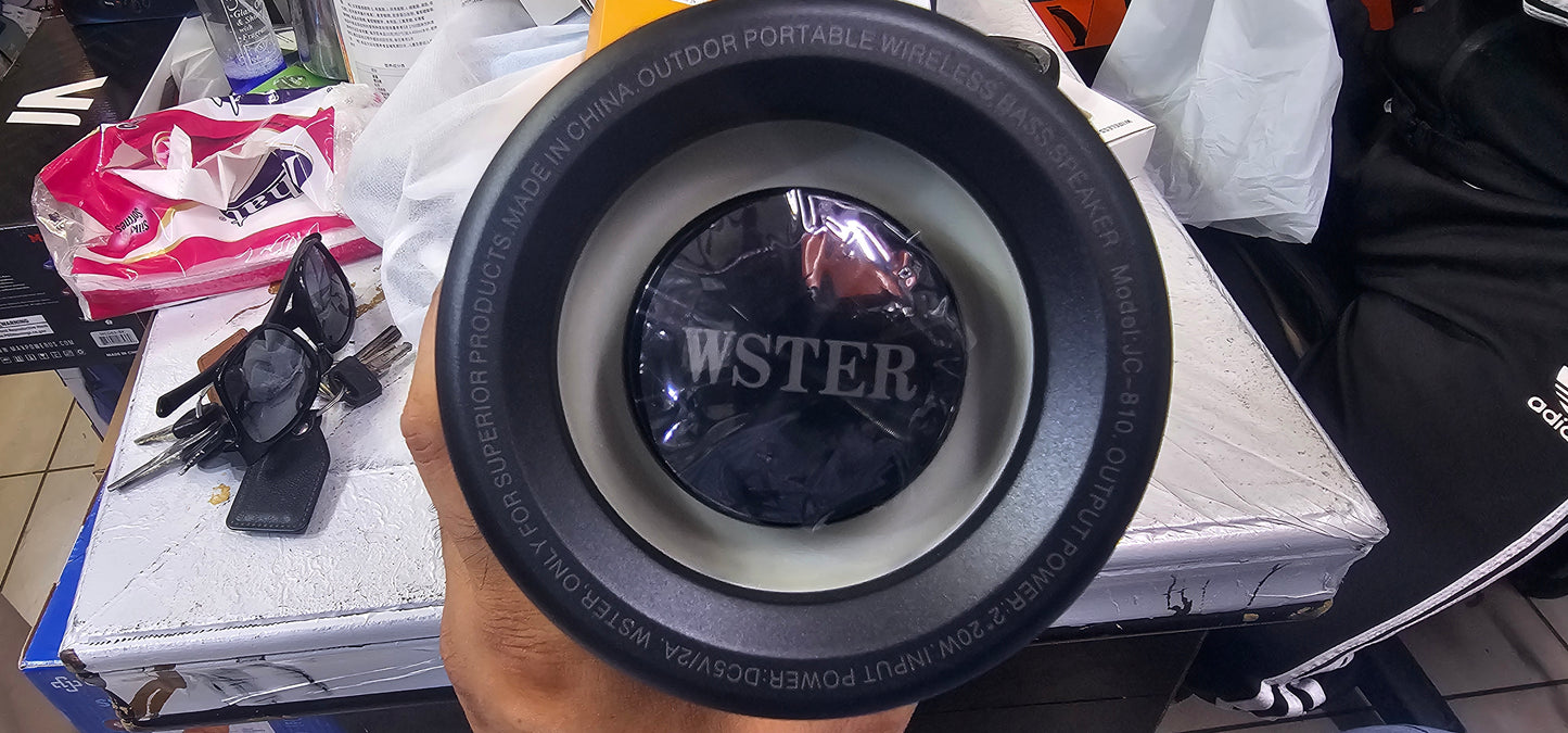 WSTER JC-810 Bluetooth wireless portable speakers | XTRA bass soundwave speakers | 20w *2 modules | RGB Lighting | Bluetooth | 8000MaH battery for longer operational usage
