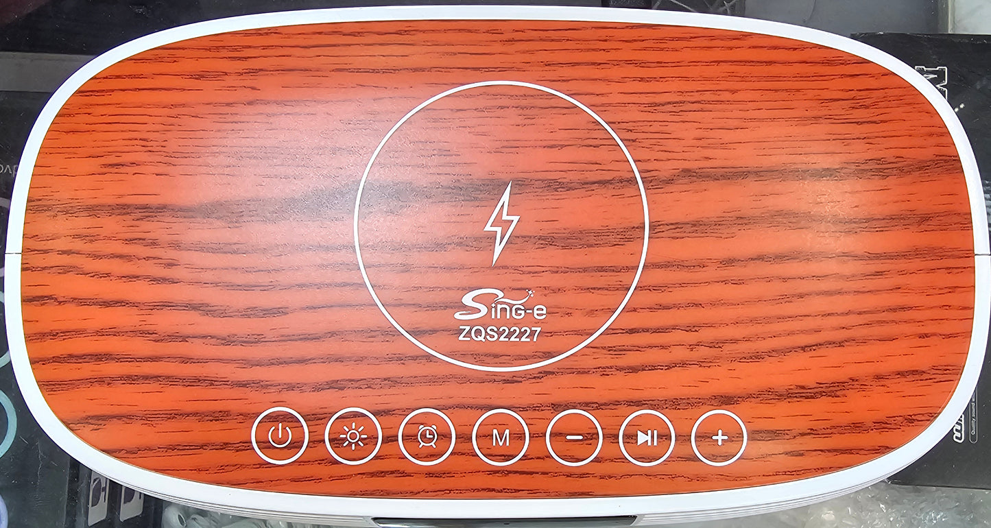 SING-e Wireless bluetooth speaker with Wireless cahrger | A portable compact speaker with wireless charger built on top | looks beautiful and can be used as multitasker | attractive design | Fast charging support