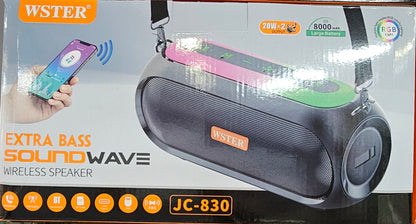 WSTER JC-830 Portable Speaker | amazing design with impressive bass sound | Asthetic Speakers | Travel friendly | long lasting battery for smooth Operations
