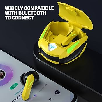 AULA Gaming earbuds | TWS F-108 Specifically made for gaming | Amazing headset with RGB with exceptional design language | Made for gaming | Long battery life with economical pricing