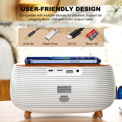 SING-e Wireless bluetooth speaker with Wireless cahrger | A portable compact speaker with wireless charger built on top | looks beautiful and can be used as multitasker | attractive design | Fast charging support