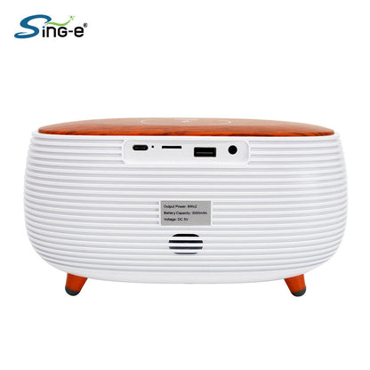 SING-e Wireless bluetooth speaker with Wireless cahrger | A portable compact speaker with wireless charger built on top | looks beautiful and can be used as multitasker | attractive design | Fast charging support