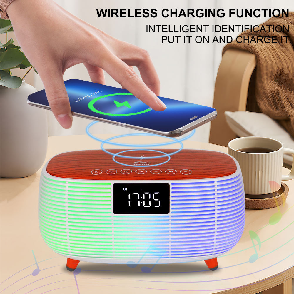 SING-e Wireless bluetooth speaker with Wireless cahrger | A portable compact speaker with wireless charger built on top | looks beautiful and can be used as multitasker | attractive design | Fast charging support