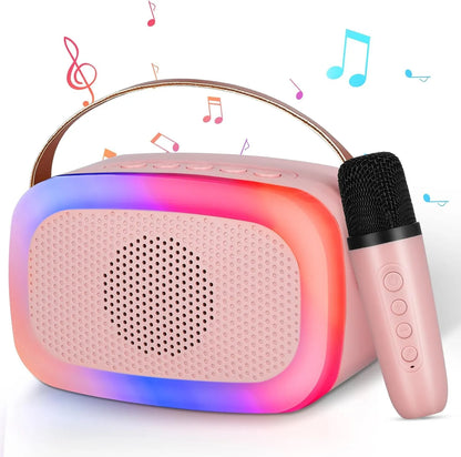 K88 Portable Karaoke Speaker with LED Lights, Wireless Microphone, 40W Output, 8-Hour Battery Life, Bluetooth 5.0
