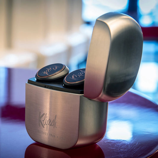 Klipsch T5 1st gen Active Noise Cancelling ANC True Wireless Earphones in Gunmetal with AI Hands-Free Operation, Bluetooth 5.0, Best Fitting Earbuds with Patented Comfort, and a Wireless Charging Case