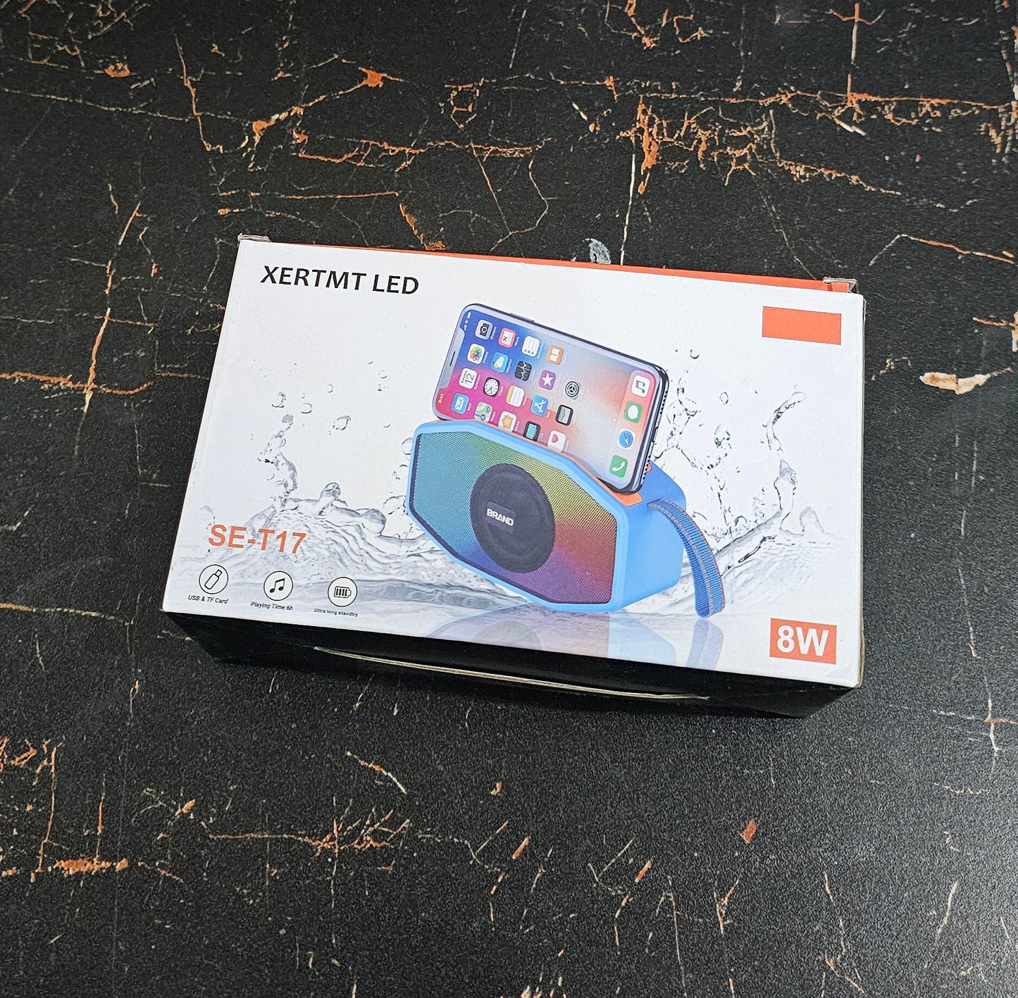 XERTMT SE-T17 Portable Wireless Mini Speakers Sound Activated Louder with FM Radio and Support TF/USB Functions Loud Blue Tooth Speaker