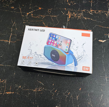 XERTMT SE-T17 Portable Wireless Mini Speakers Sound Activated Louder with FM Radio and Support TF/USB Functions Loud Blue Tooth Speaker